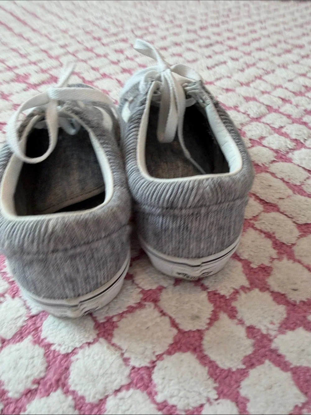Vans Gray Corduroy Old Skool Sneakers with White Stripe